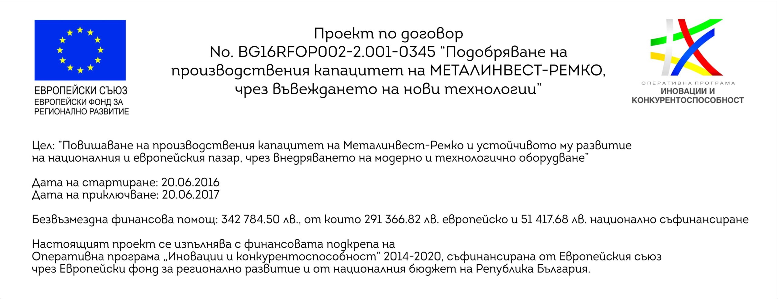 Projet de l'UE BG16RFOP002-2.001-0345
