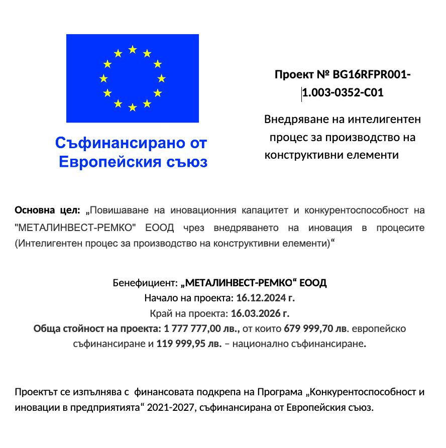 Projet de l'UE BG16RFPR001-1.003-0352-C01