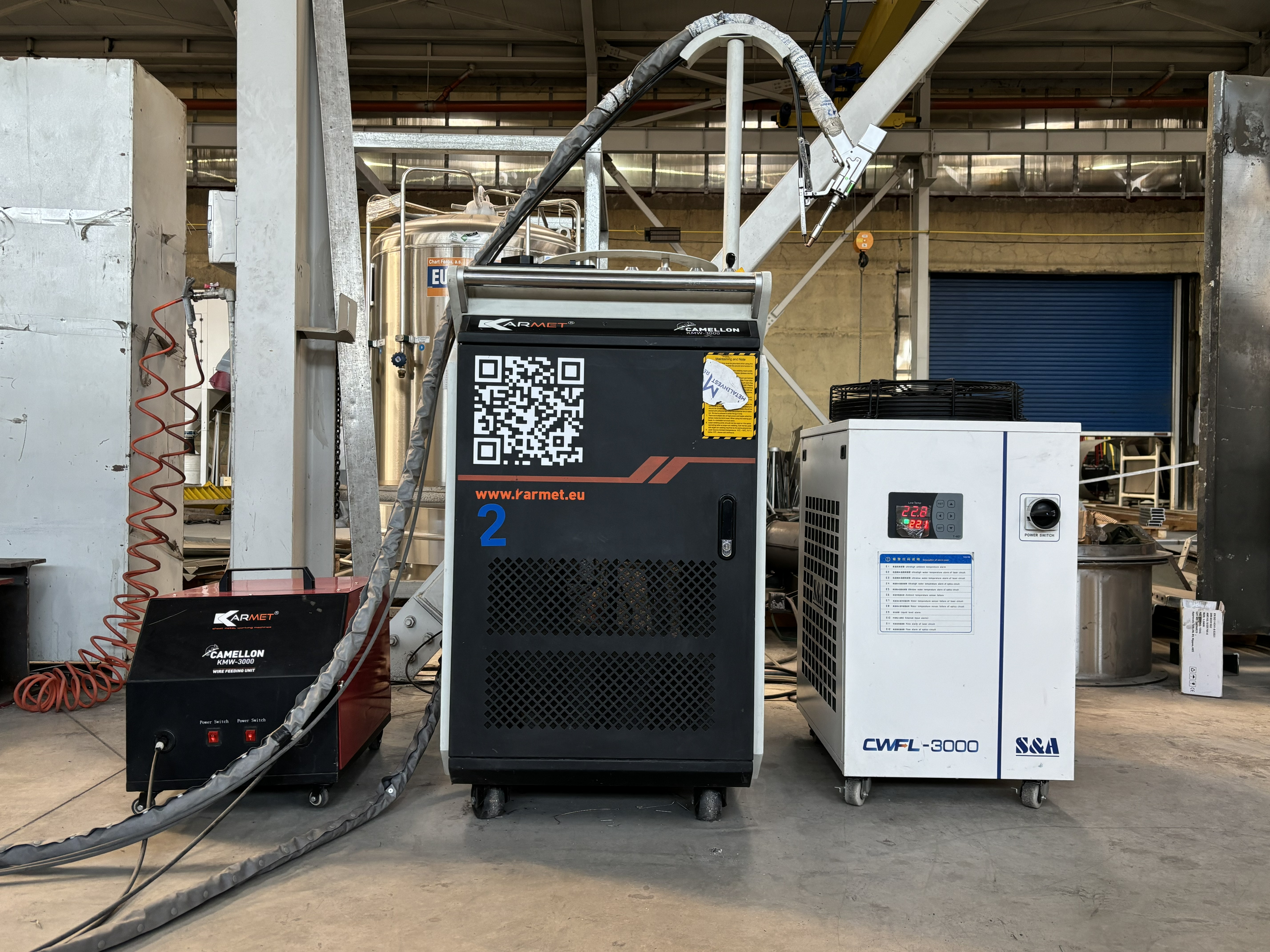 7 pcs. Laser welding equipment up to 3000 mm L, φ100–φ3000 mm